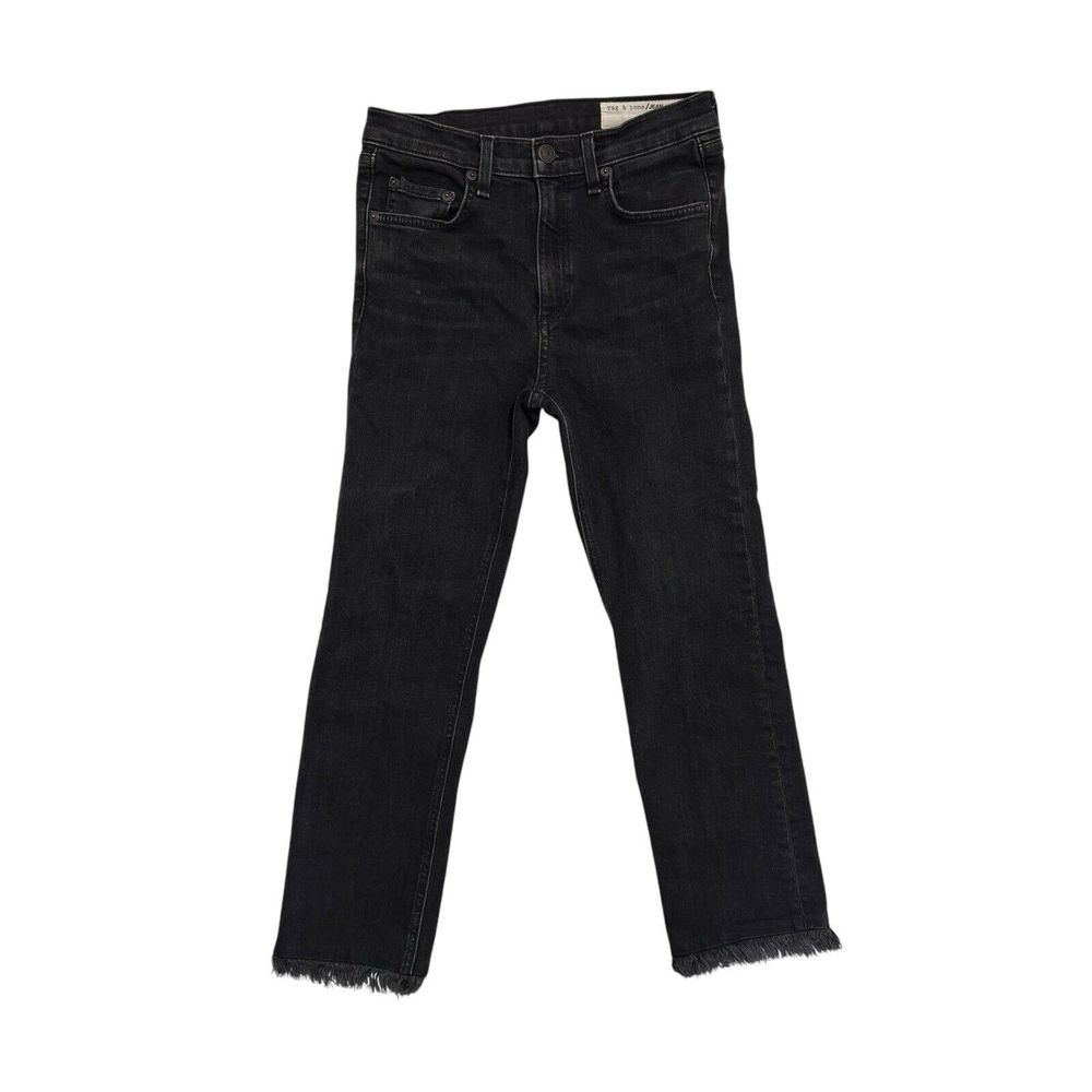 Rag & Bone Jean Womens Denim Cut Off Mid Rise Skinny Jeans‎ Black Size 26